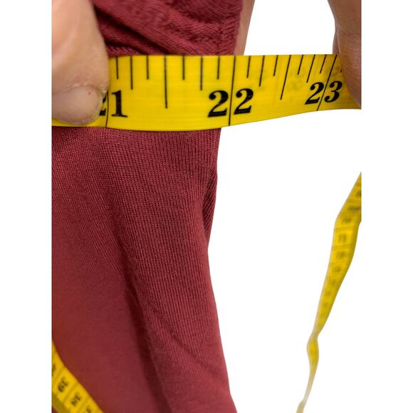 Tahari Rust Drawstring Shoulders Jersey Short Sleeve Top Size L - Picture 6 of 6